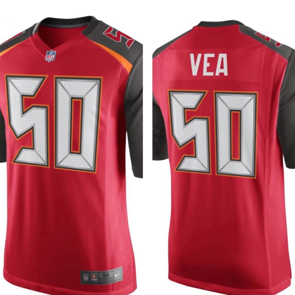 Vita Vea Tampa Bay Buccaneers 2018 NFL Draft First Round Pick Game Jersey – Red